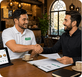 HalalHub restaurant partner meeting